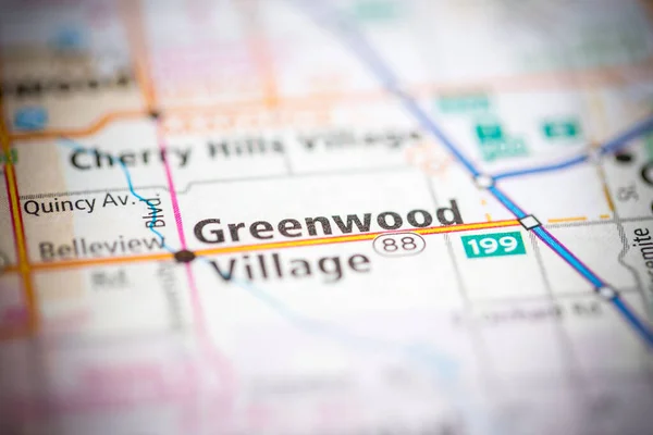 Greenwood Village Colorado Eua Mapa — Fotografia de Stock