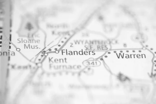 Fiandre Connecticut Stati Uniti Sulla Mappa — Foto Stock