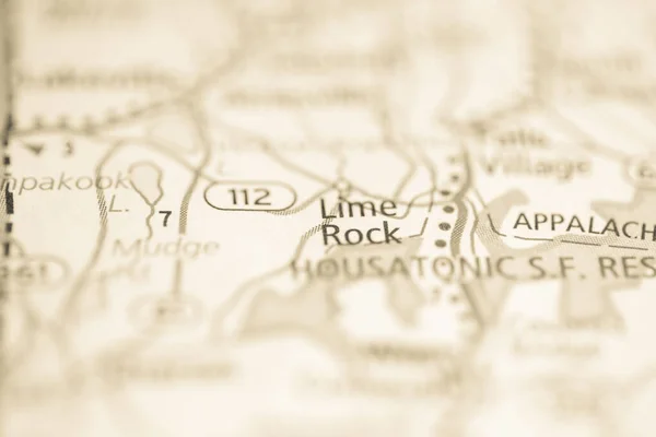 ライム ロック コネティカット 地図上のアメリカ — ストック写真