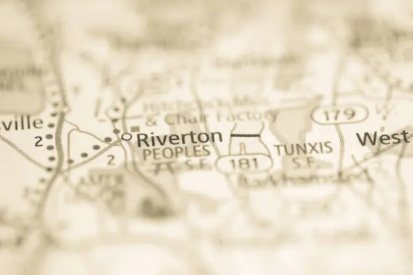 Det Riverton Anslutningen Usa Kartan — Stockfoto