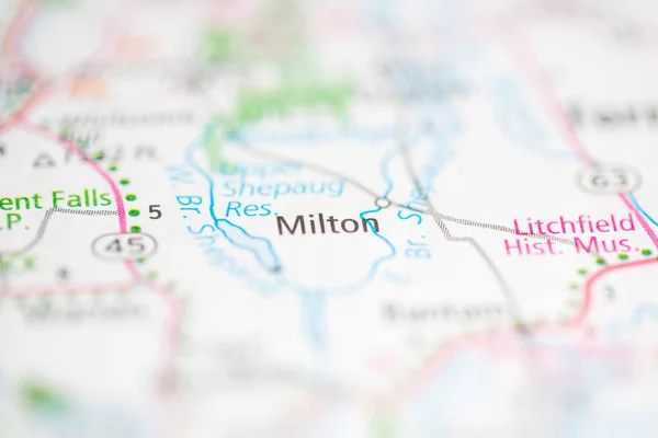 Milton Connecticut Stati Uniti Sulla Mappa — Foto Stock