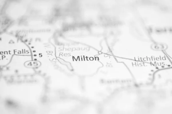 ミルトン コネティカット 地図上のアメリカ — ストック写真