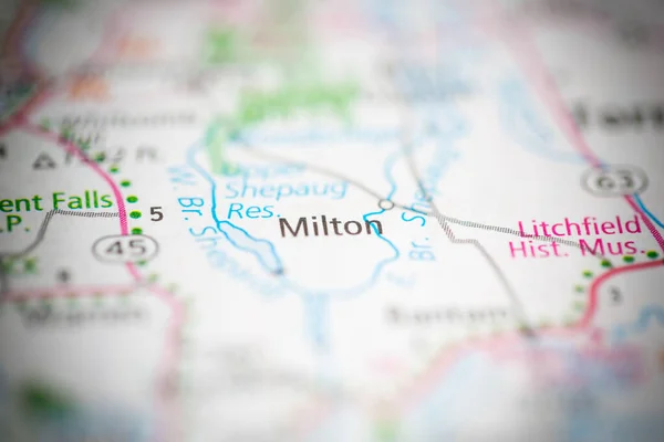 Milton Connecticut Stati Uniti Sulla Mappa — Foto Stock