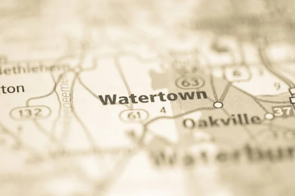 Watertown Connecticut Eua Mapa — Fotografia de Stock