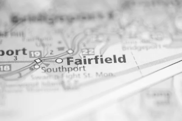 Fairfield Connecticut Eua Mapa — Fotografia de Stock