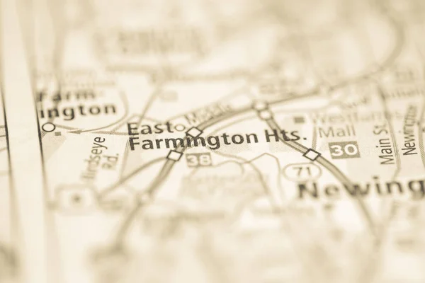 Východní Farmington Heights Connecticut Usa Mapě — Stock fotografie