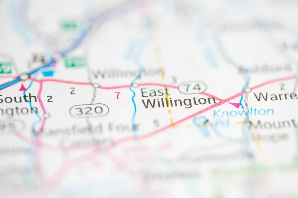 East Willington Connecticut Eua Mapa — Fotografia de Stock