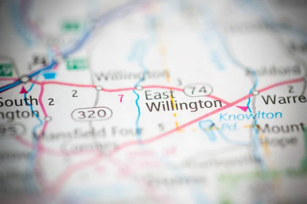 East Willington Connecticut Eua Mapa — Fotografia de Stock