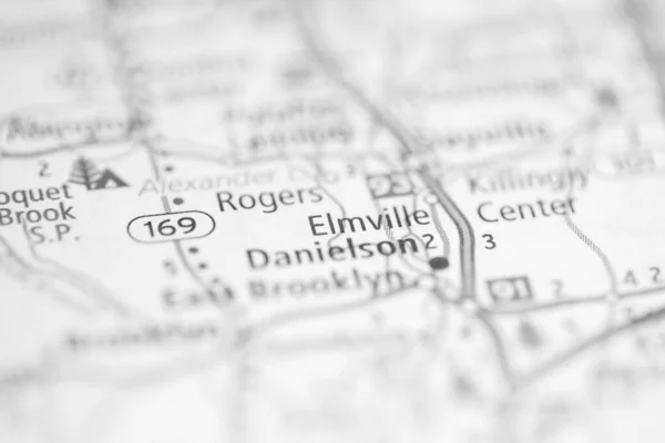 Elmville Connecticut Usa Map — Stock Photo, Image