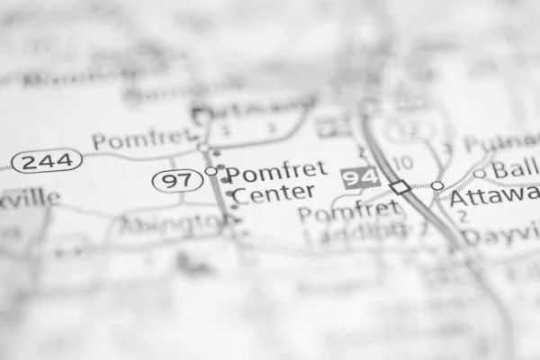 Centro Pomfret Connecticut Stati Uniti Sulla Mappa — Foto Stock
