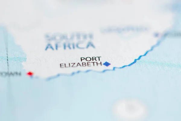 Πορτ Ελίζαμπεθ Νότια Αφρική Στο Χάρτη — Φωτογραφία Αρχείου