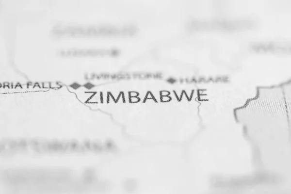 Zimbabwe Sulla Mappa — Foto Stock