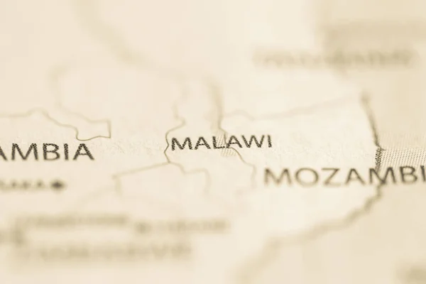 マラウィ地図上で — ストック写真