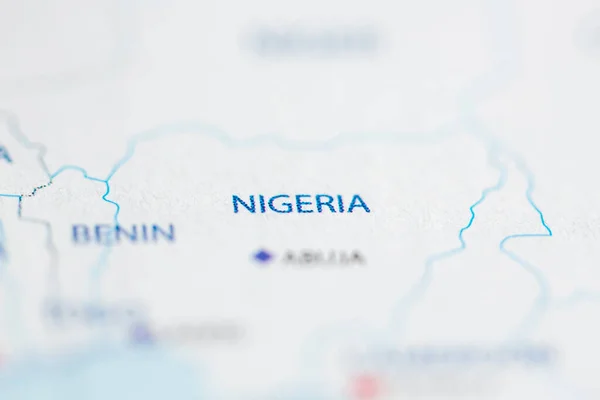 Nigeria Mapa —  Fotos de Stock