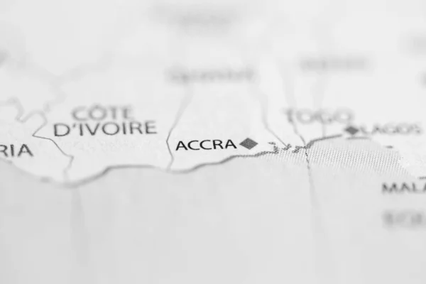 Accra Ghana Mapa — Foto de Stock