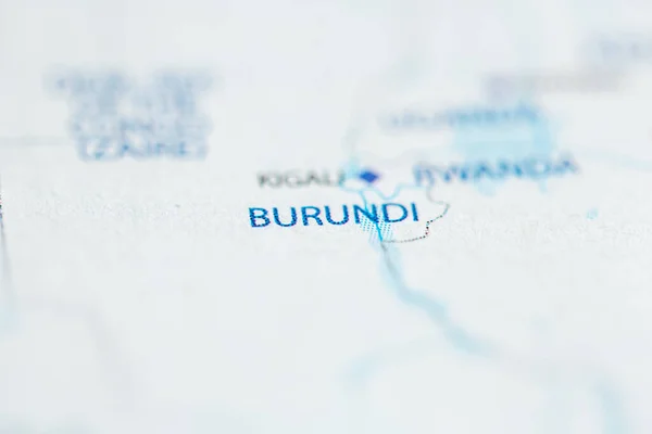 Burundi Mapie — Zdjęcie stockowe