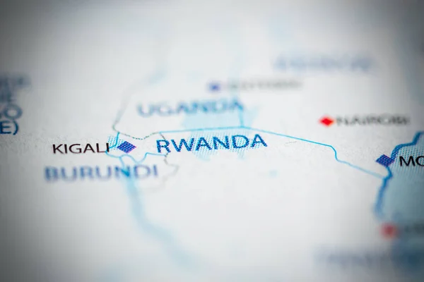 Ruanda Mapa — Foto de Stock