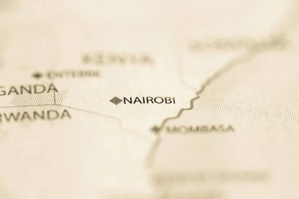 Nairobi Kenia Interactieve Kaart — Stockfoto