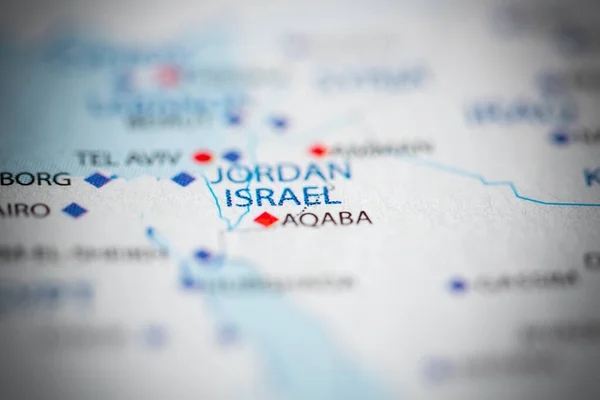 Israel País Mapa — Foto de Stock