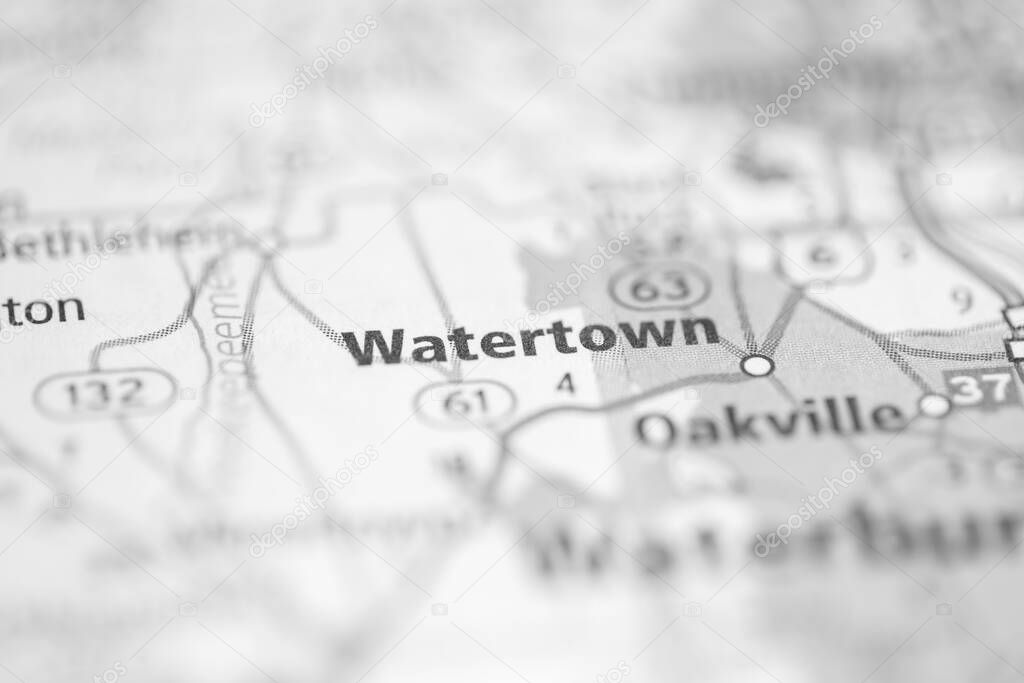 Watertown. Connecticut. USA  on the map