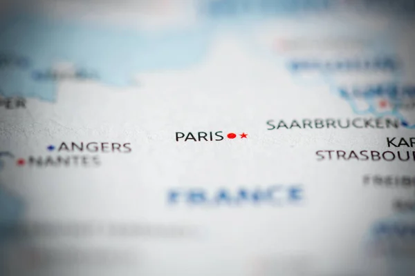 Parigi Francia Sulla Mappa — Foto Stock