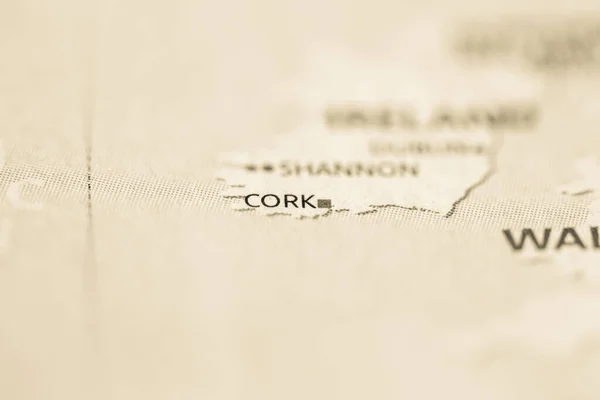 コルクだ 地図上のアイルランド — ストック写真