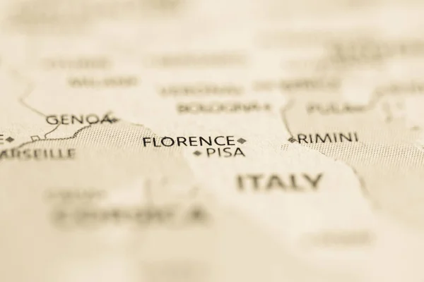 Φλωρεντία Ιταλία Στο Χάρτη — Φωτογραφία Αρχείου