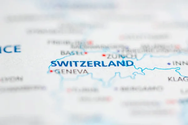 Svájc Interaktív Térképen — Stock Fotó