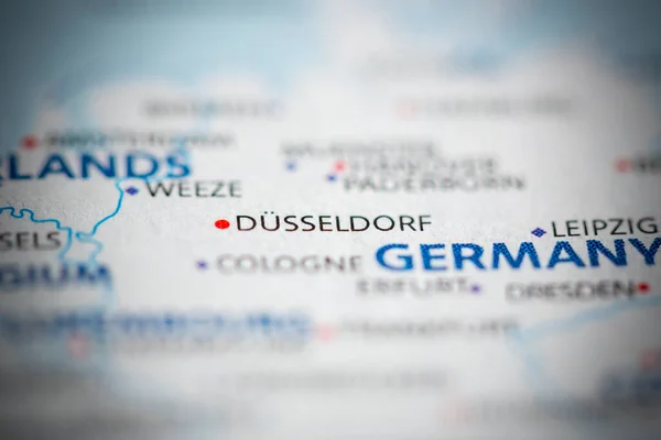 Dusseldorf Alemania Mapa — Foto de Stock