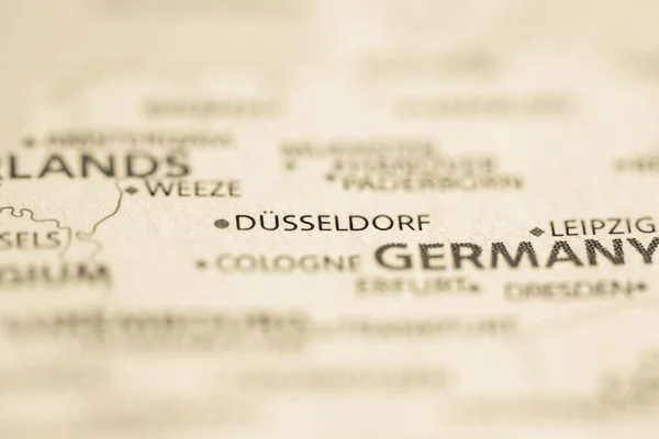 Dusseldorf Alemania Mapa — Foto de Stock