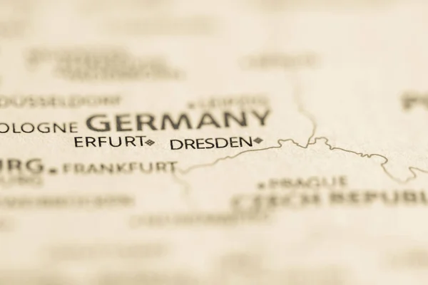 Dresde Alemania Mapa — Foto de Stock