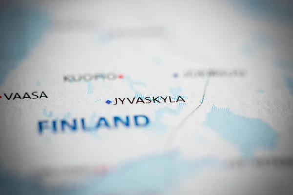 Jyvaskyla Finland Map — Stock Photo, Image