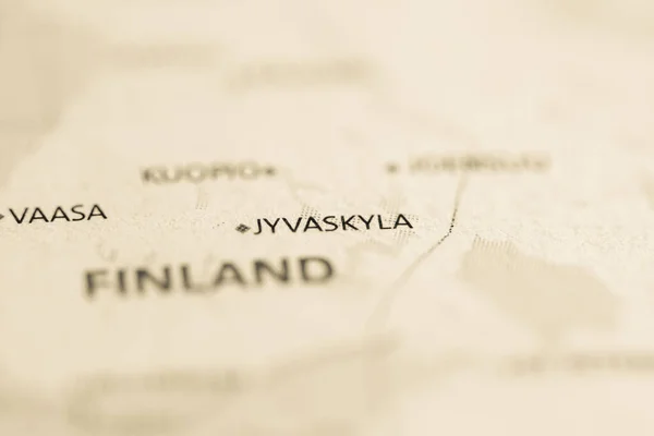 Jyvaskyla Finland Map — Stock Photo, Image