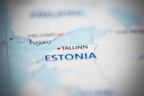 Tallinne Estonsko Mapě — Stock fotografie