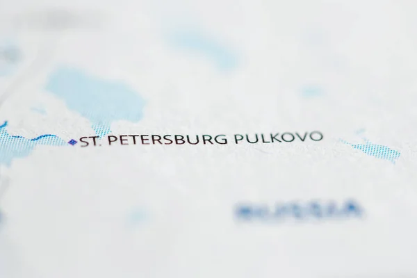상트페테르부르크 지도에 러시아 — 스톡 사진