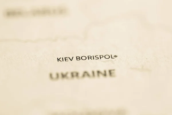 Kiev Ucrânia Mapa — Fotografia de Stock