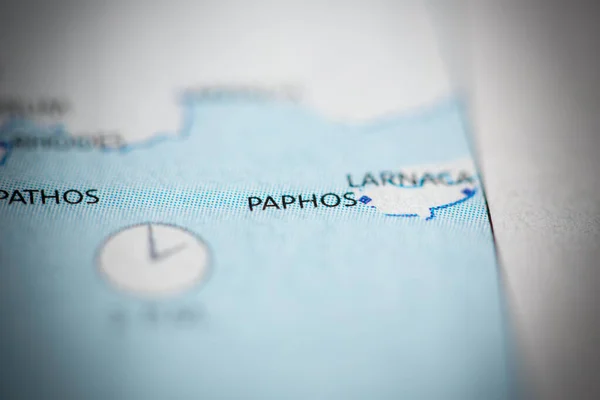 Paphos. Cyprus on the map