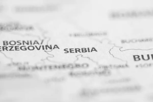 Srbsko Mapě — Stock fotografie