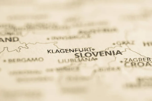 Klagenfurt Rakousko Mapě — Stock fotografie