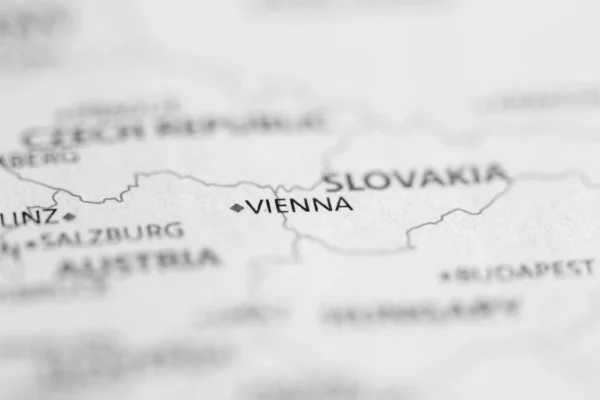 Vídeň Rakousko Mapě — Stock fotografie