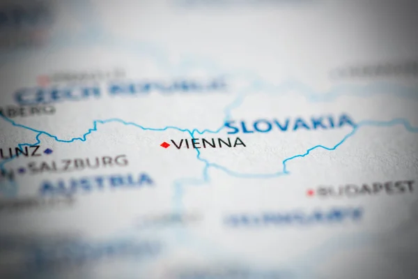Vídeň Rakousko Mapě — Stock fotografie