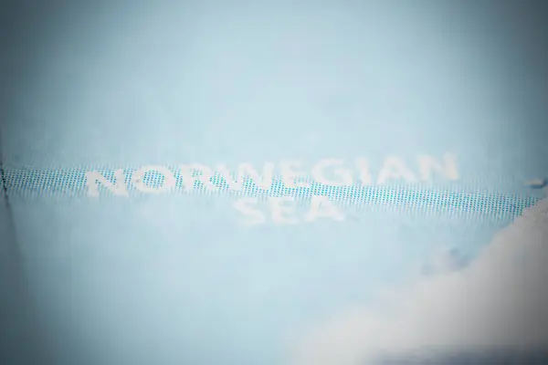 地図上のノルウェー海 — ストック写真
