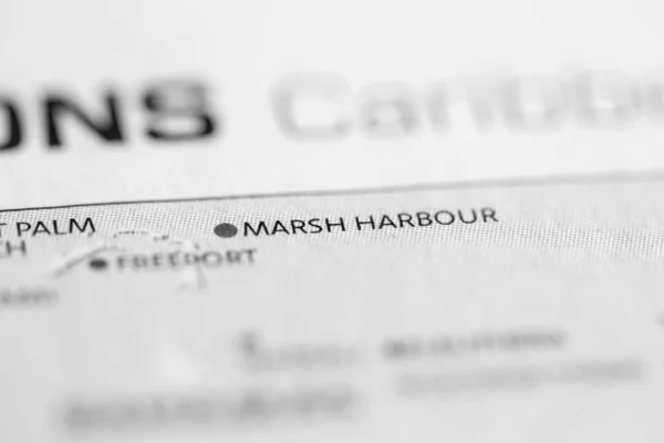 Marsh Harbour Bahamas Auf Der Karte — Stockfoto