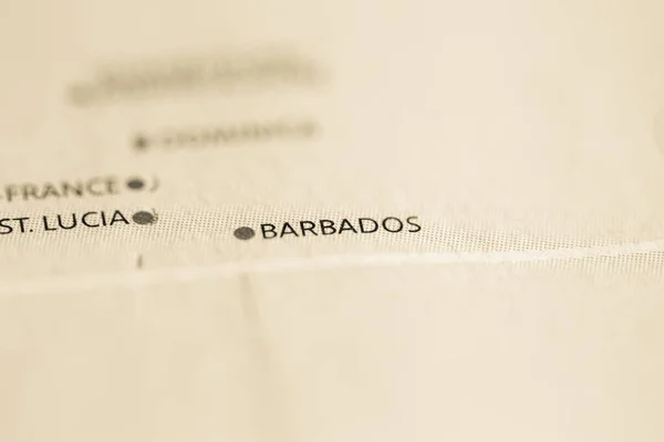 地図上のバルバドス — ストック写真