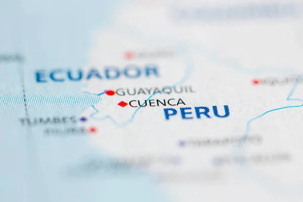 Cuenca Ecuador Mapa — Foto de Stock