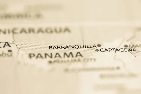 Baranquilla Colombia Mapa — Foto de Stock