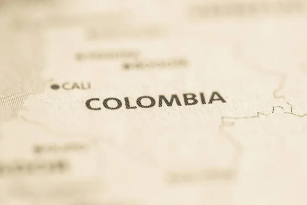 Kolumbien Auf Der Karte — Stockfoto