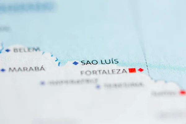 Sao Luis Brasil Mapa — Foto de Stock