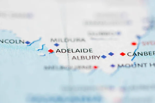 Аделаїдо Австралія Карті — стокове фото