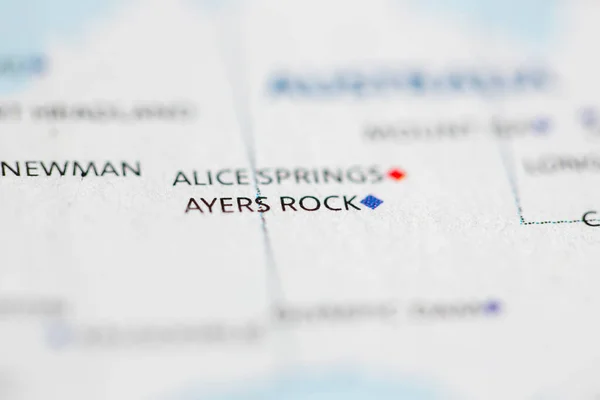 Ayers Rock Australia Map — Stock Photo, Image